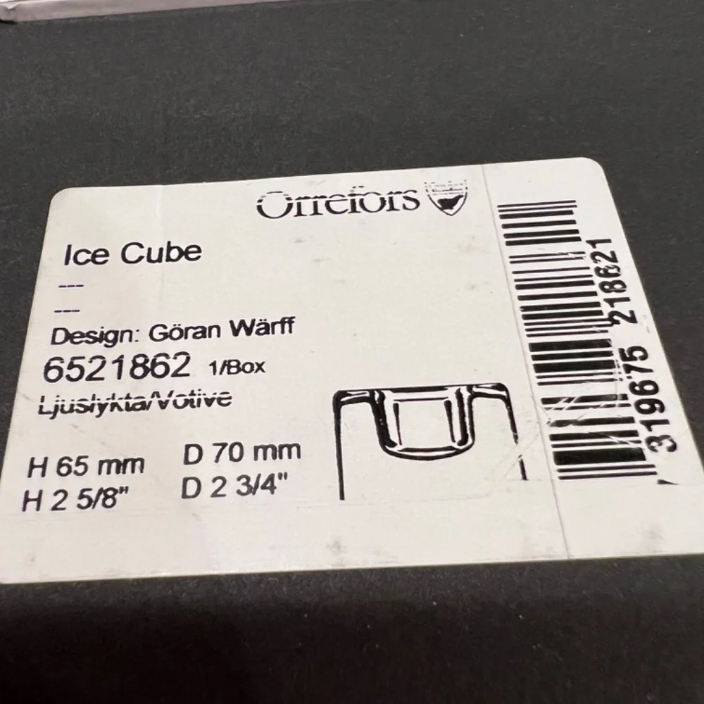 Orrefors crystal Ice Cube votive A - Picture 4 of 8